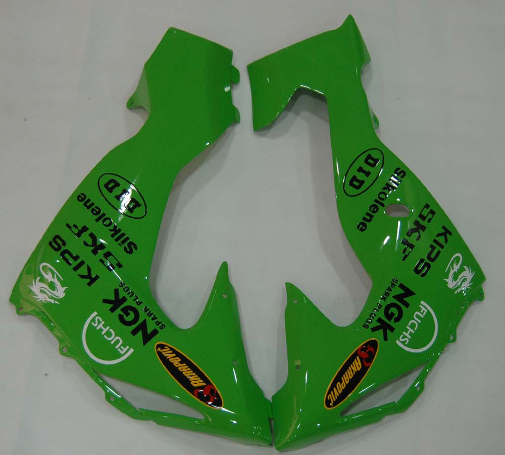 Amotopart Fairings 2006-2007 Kawasaki ZX 10R Green Black No.56 Nakano Generic