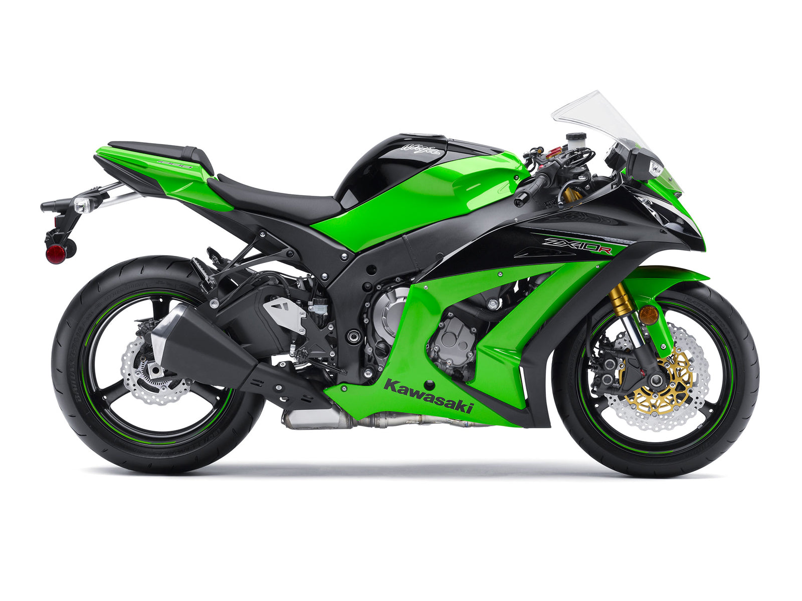 Amotopart Stroomlijnkappen 2011-2015 Kunststoffen Kawasaki ZX10R Ninja Groen ZX10R Generiek