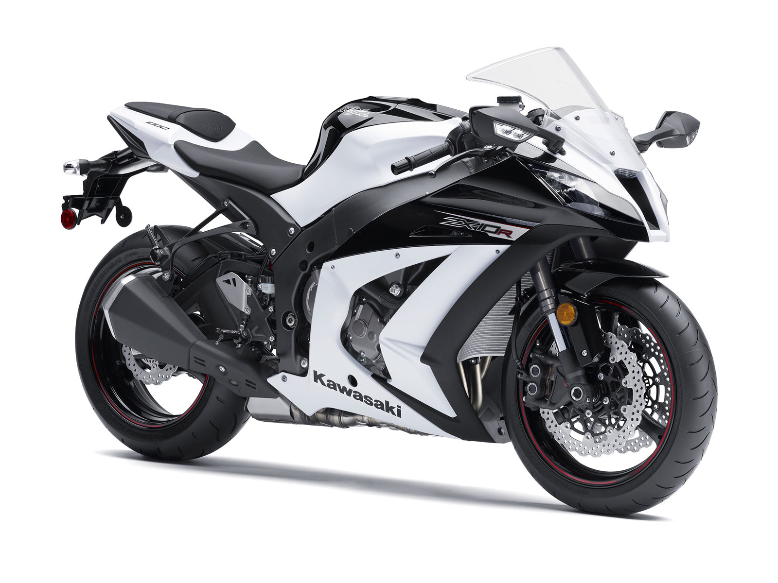 Amotopart stroomlijnkappen 2011-2015 Kunststof Kawasaki ZX10R Ninja Wit ZX10R Generiek