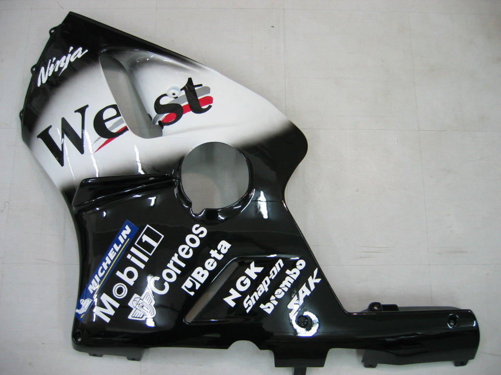 Amotopart Fairings 2000-2001 Kawasaki ZX12R Black White West Generic