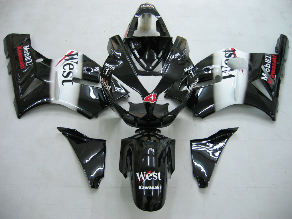 Amotopart Fairings 2002-2005 Kawasaki ZX12R Ninja Black White Generic