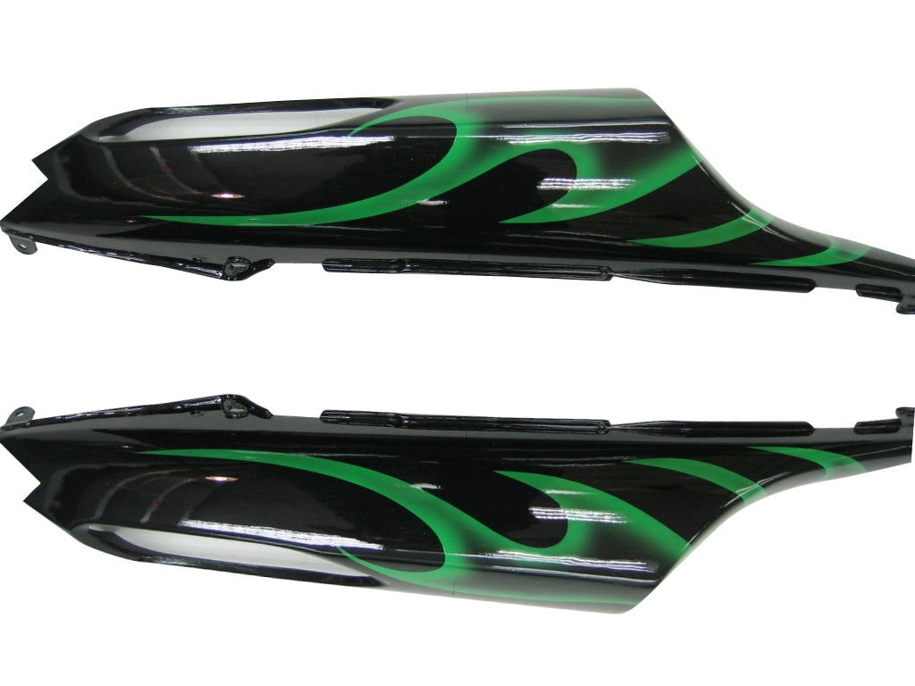 Amotopart Fairings 2006-2011 Kawasaki ZX14R Black & Green Flame Ninja ZX14R Generic
