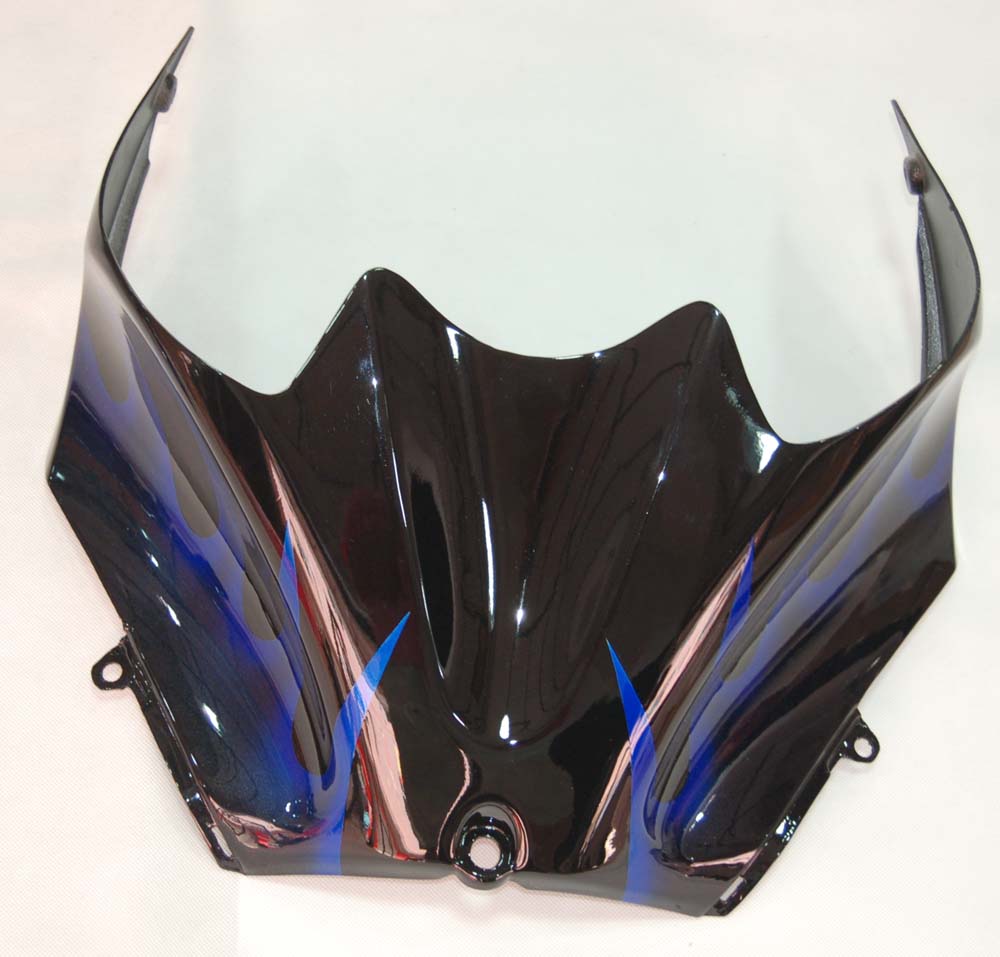 Amotopart Fairings 2006-2011 Kawasaki ZX14R Black & Blue Flame Ninja Generic