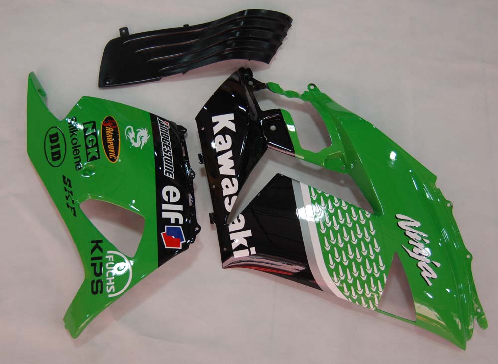 Amotopart Fairings 2006-2011 Kawasaki ZX14R Green Black No.56 Nakano Generic