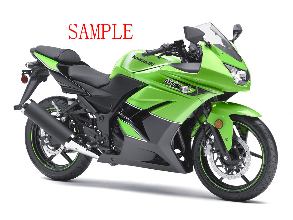 Amotopart Fairings 2008-2012 Kawasaki ZX250R EX250 Green Black Ninja ZX250 Generic