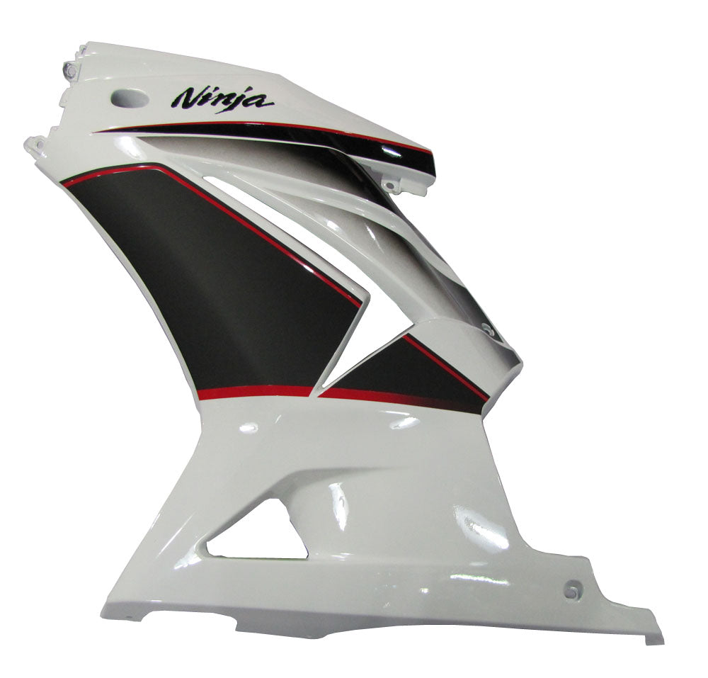 Amotopart Fairings 2008-2012 Kawasaki ZX250R EX250 White Black Ninja ZX250 Generic