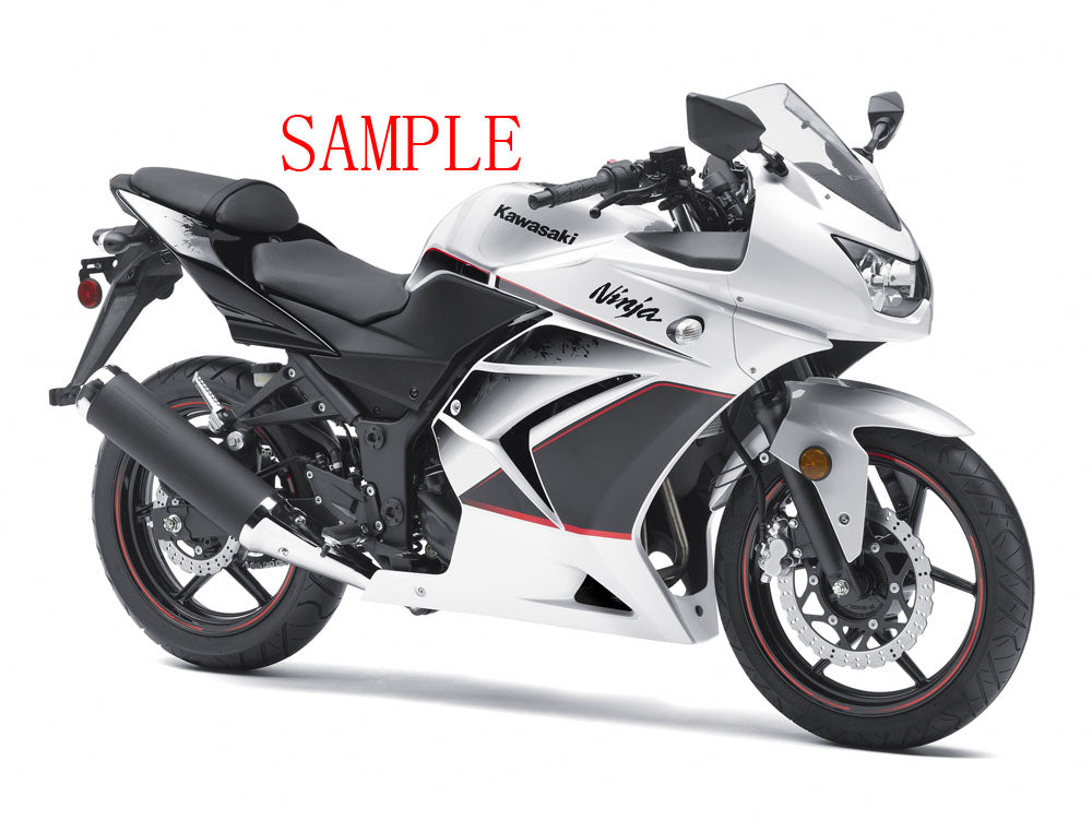 Amotopart Fairings 2008-2012 Kawasaki ZX250R EX250 White Black Ninja ZX250 Generic