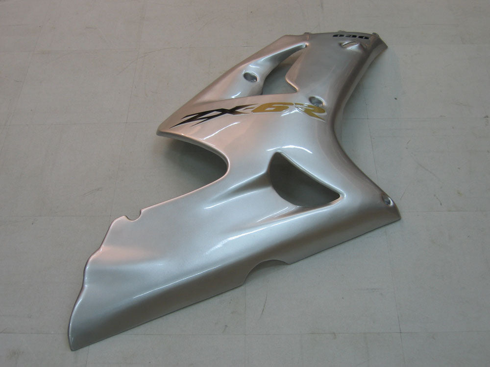 Amotopart Fairings 2003-2004 Kawasaki ZX6R 636 Silver Ninja Generic