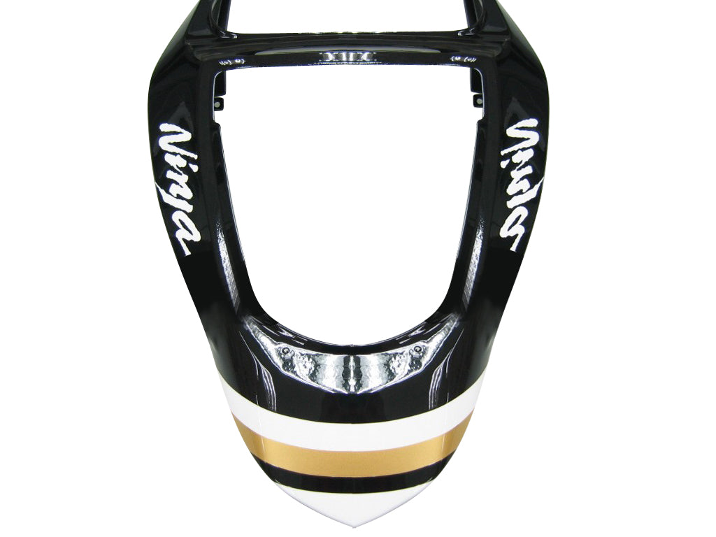 Amotopart Fairings 2003-2004 Kawasaki ZX6R 636 White Black Lucky Strike Generic