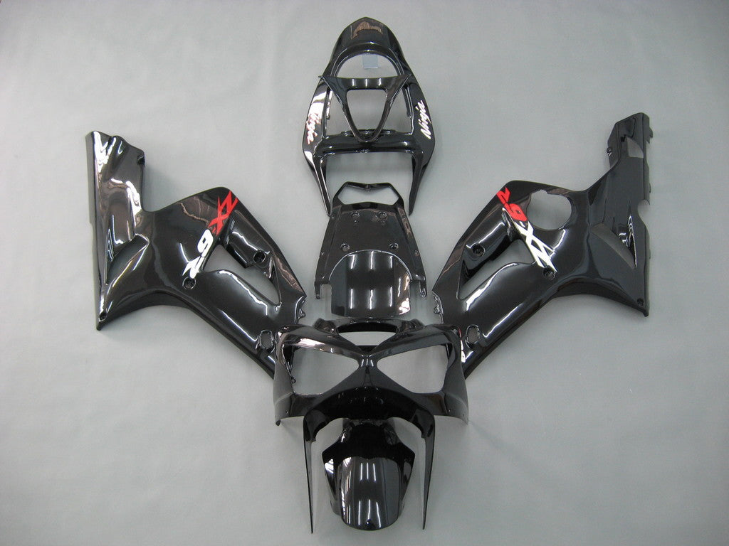 Amotopart Fairings 2003-2004 Kawasaki ZX6R 636 Black Ninja Generic