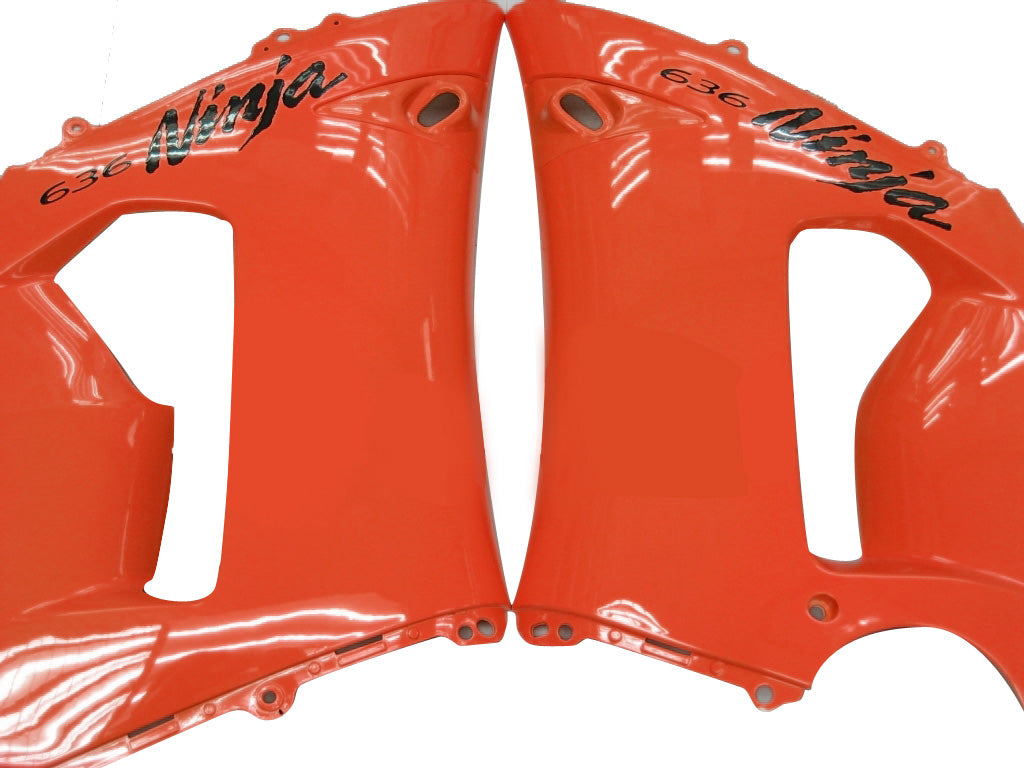 Amotopart Fairings 2005-2006 Kawasaki ZX6R 636 Oranssi Musta tonttu Ninja Generic
