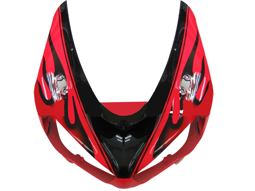 Amotopart Fairings 2005-2006 Kawasaki ZX6R 636 Red & Black Flame Ninja Generic