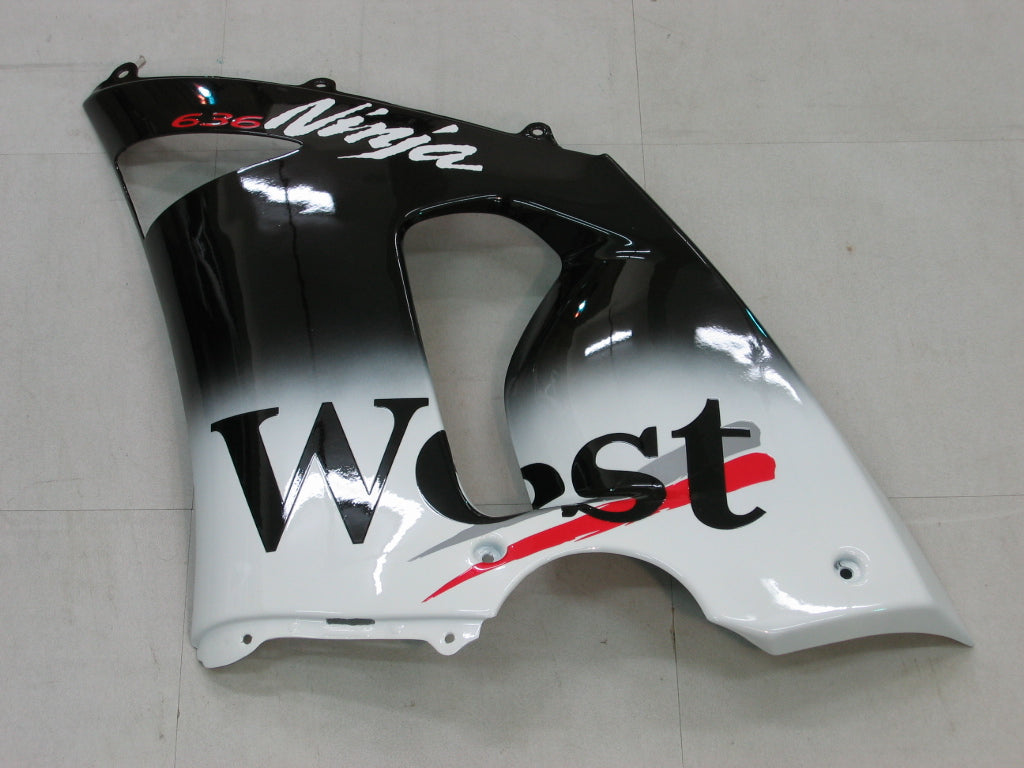Carene Amotopart 2005-2006 Kawasaki ZX6R 636 Nero Bianco West ZX6R Generico
