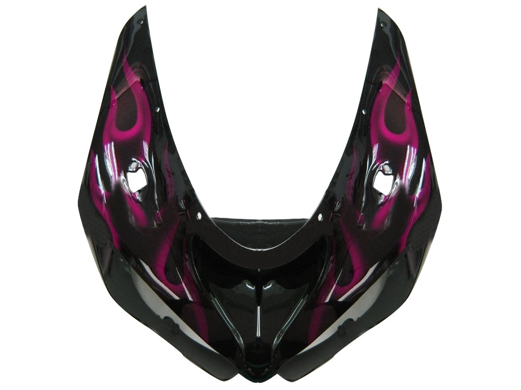 Amotopart Fairings 2005-2006 Kawasaki ZX6R 636 Black & Purple Flame Ninja Generic