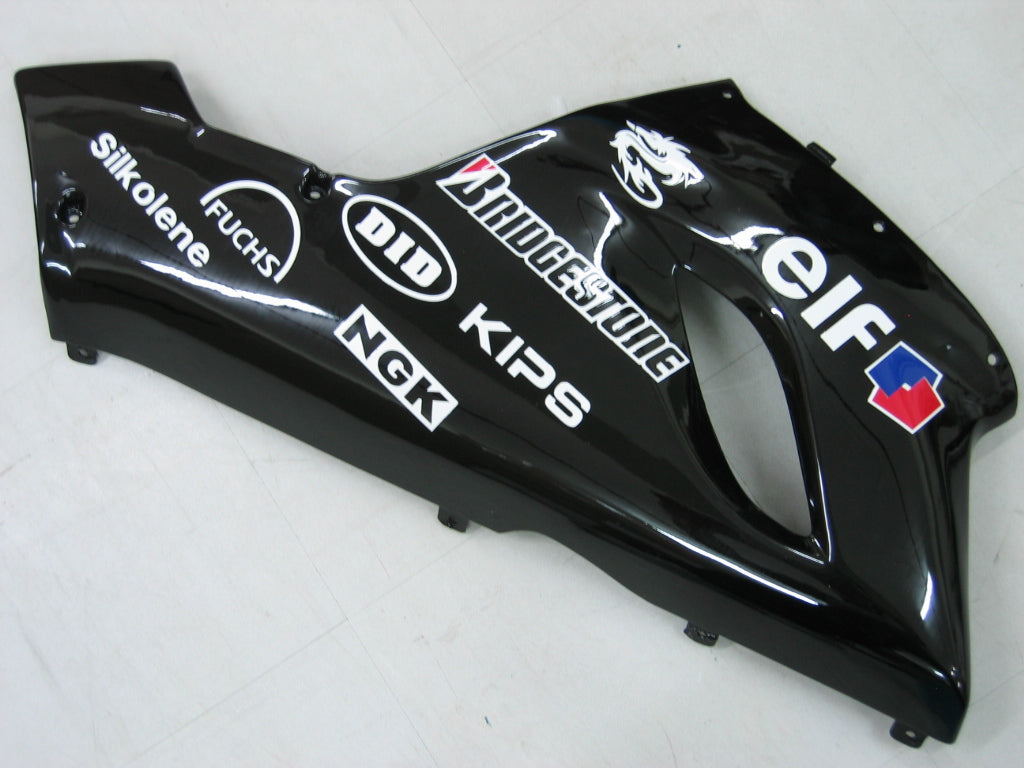 Amotopart Carénages 2005-2006 Kawasaki ZX6R 636 Vert Noir No.14 ZX6R Générique