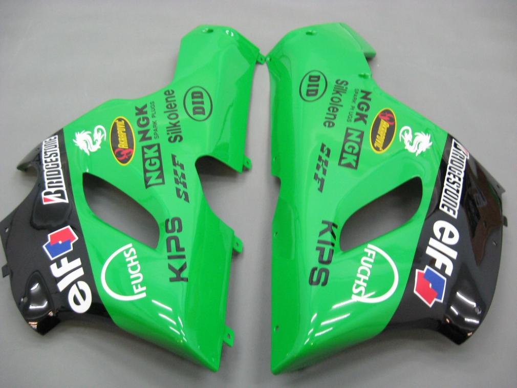 Amotopart Fairings 2005-2006 Kawasaki ZX6R 636 Green Black No.56 Nakano Generic