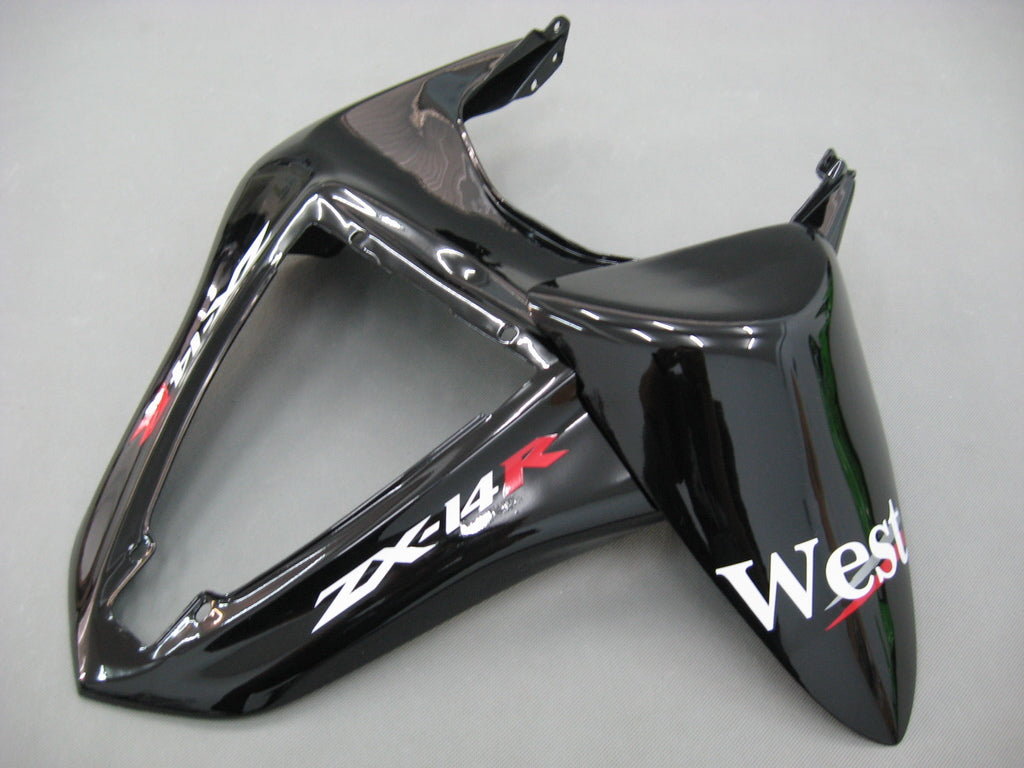 Carénages Amotopart 2007-2008 Kawasaki ZX6R ZX636 Noir Blanc West Ninja Generic
