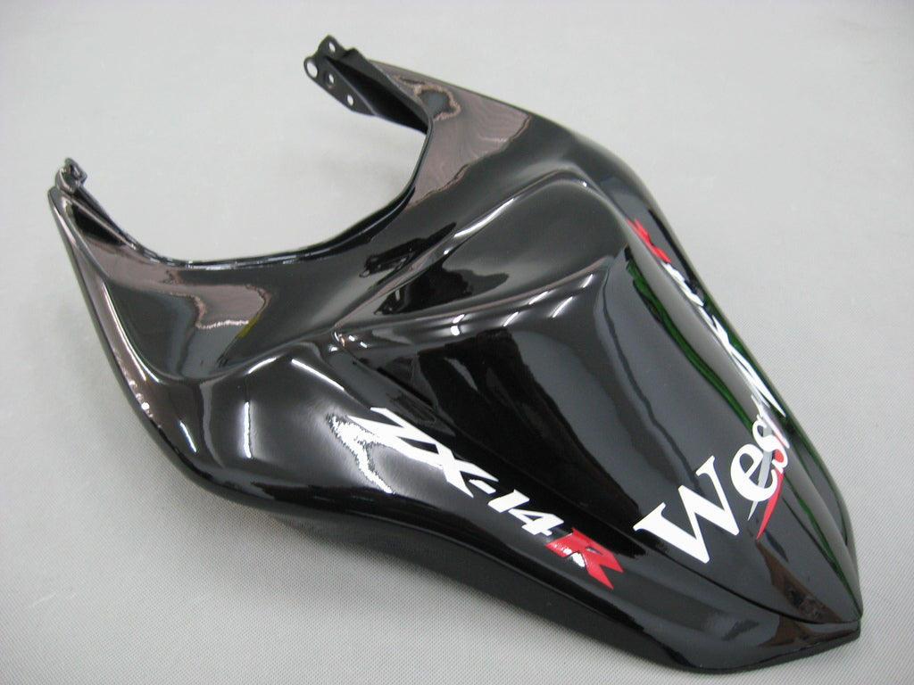 Carénages Amotopart 2007-2008 Kawasaki ZX6R ZX636 Noir Blanc West Ninja Generic