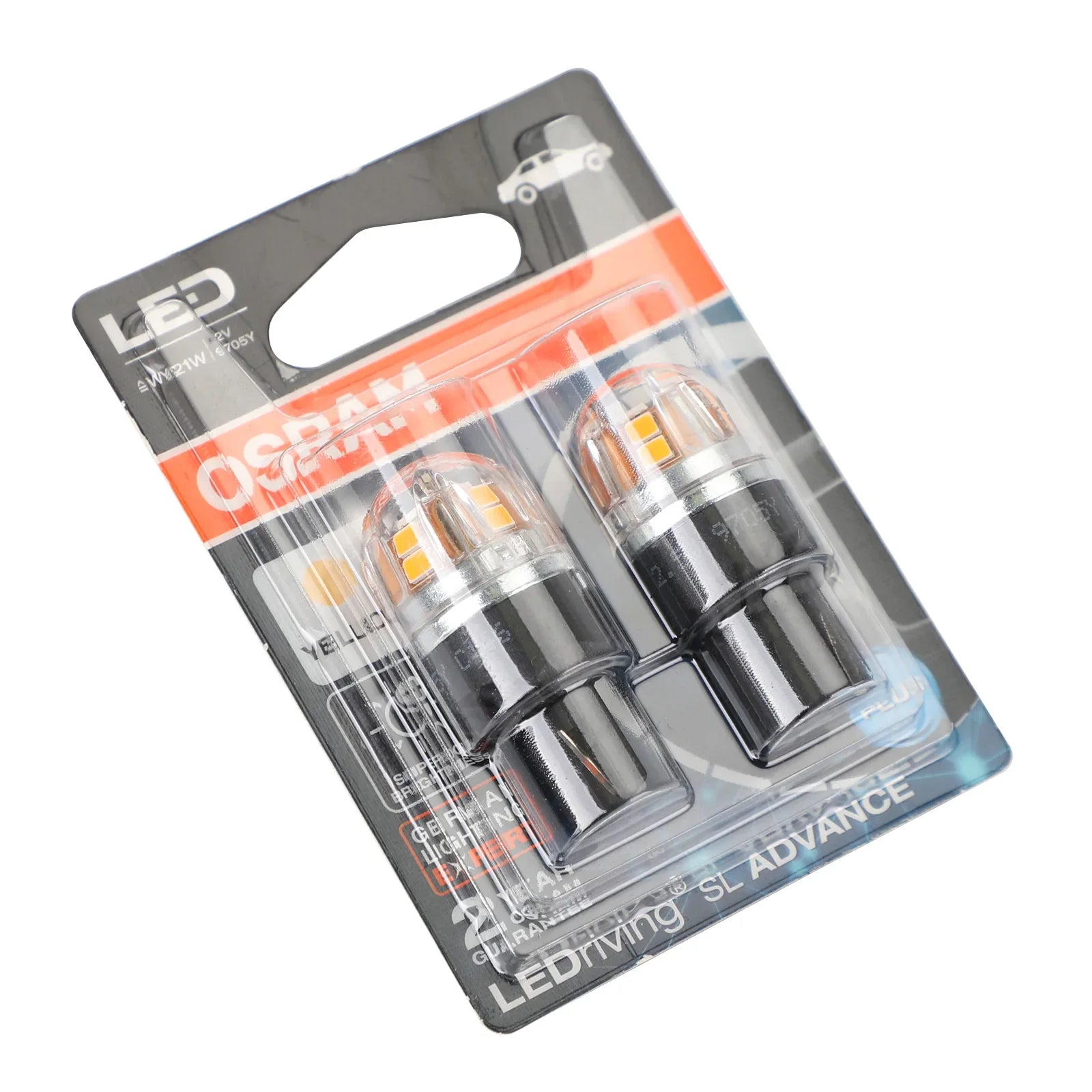 2x Per OSRAM 9705Y LED WY21W 12V2.5W WX3x16d Lampadine ausiliarie generiche per auto