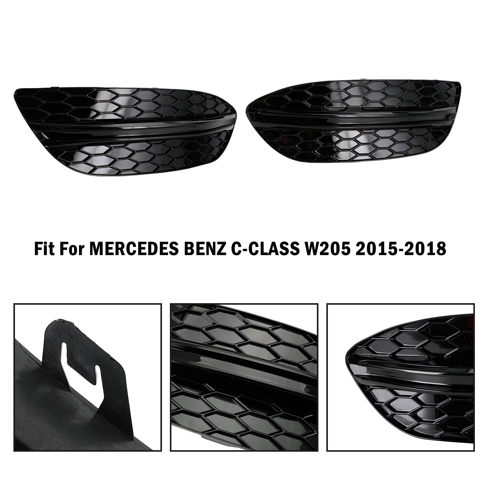 MERCEDES Benz KLASA C W205 2015-2018 Base Sedan 2 szt. Osłona przedniego światła przeciwmgielnego