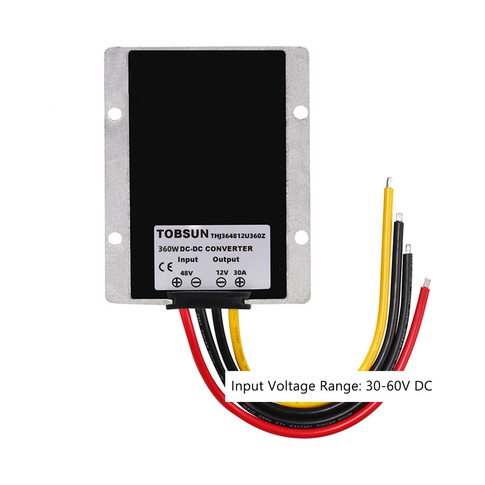 Wodoodporny regulator konwertera mocy 48 V do 12 V 30 A 360 W obniżający napięcie DC/DC