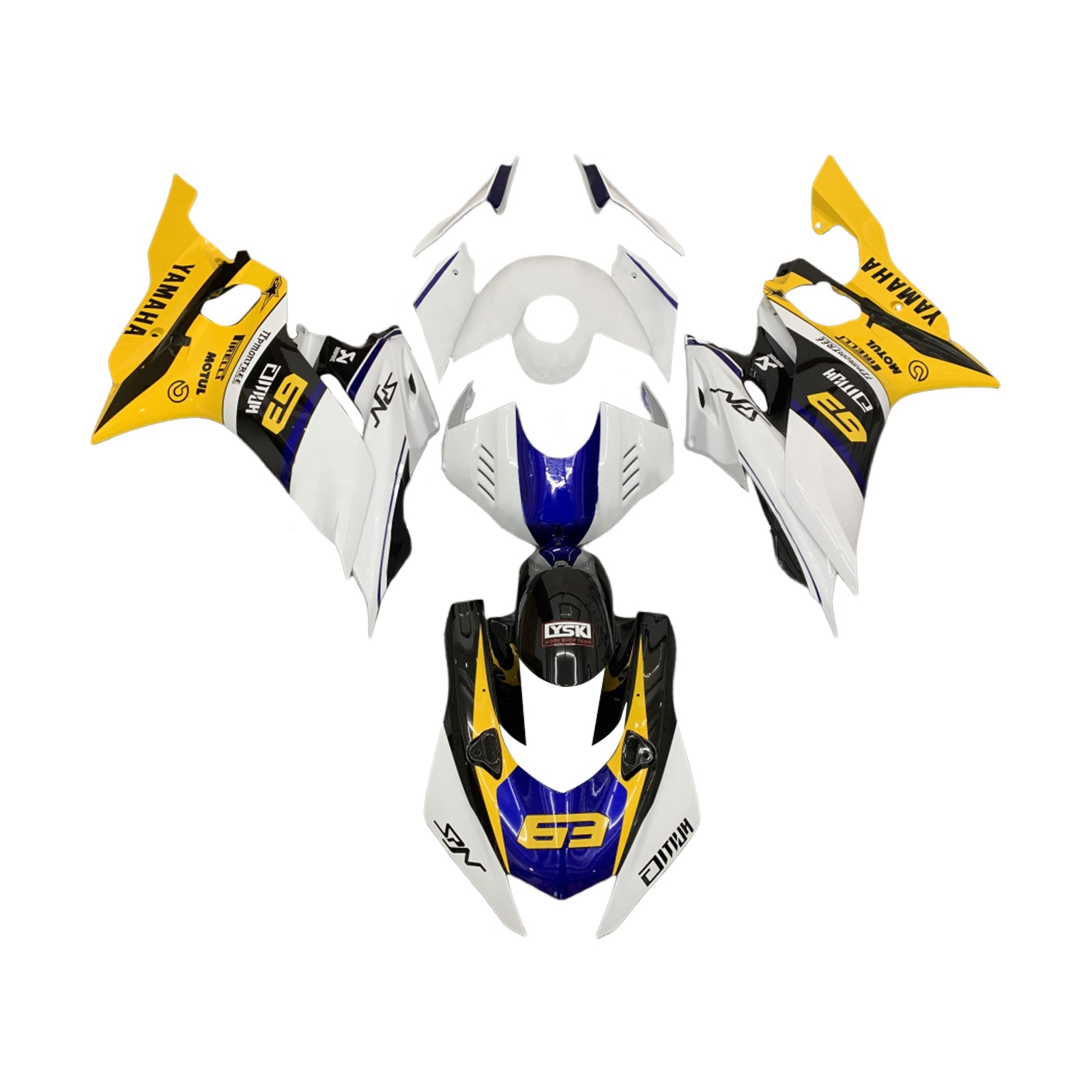 Amotopart Yamaha YZF-R6 2017-2022 Kit Carrosserie Plastic Abs