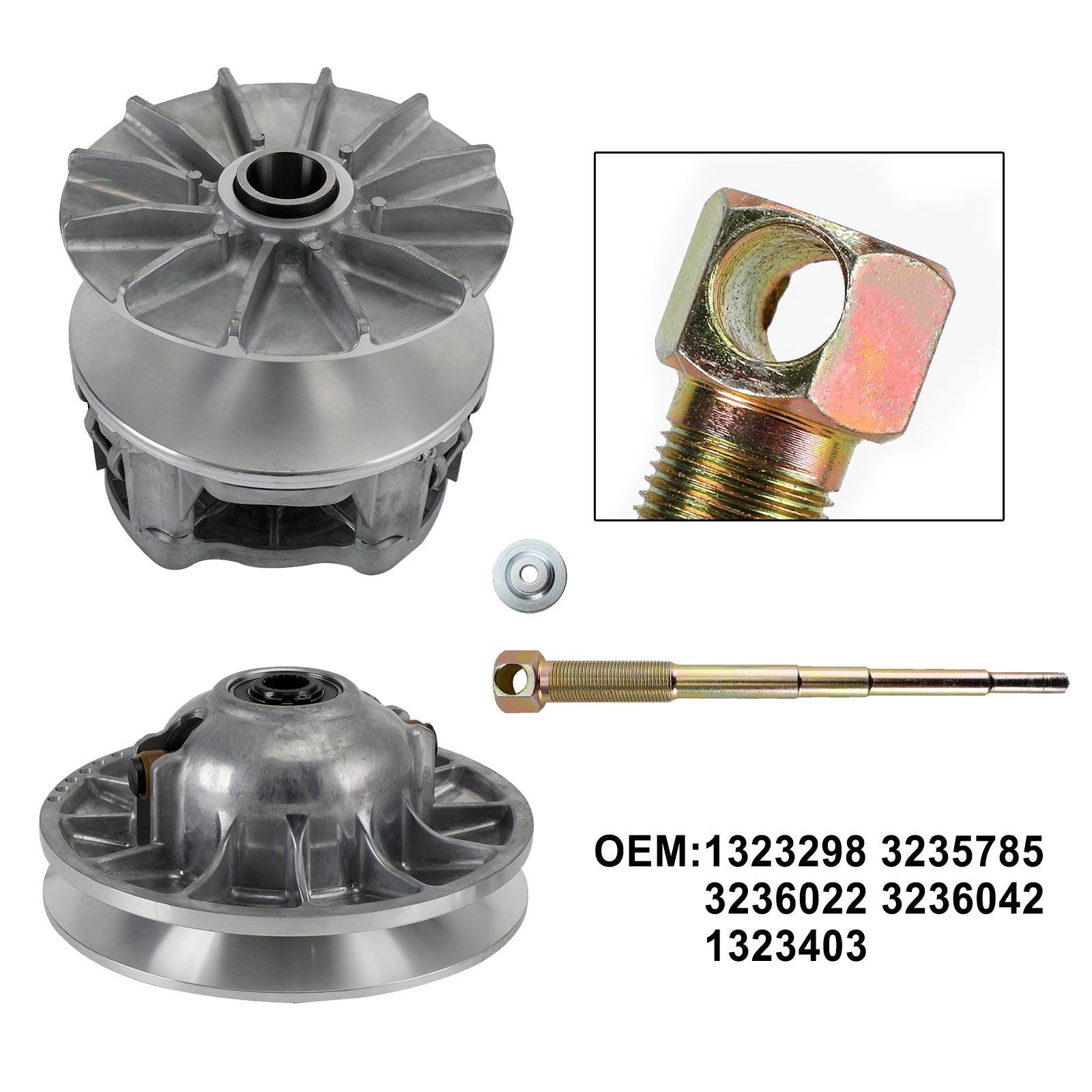 Polaris RZR General 1000 1323298 3235785 Juego completo de poleas de variador de embrague