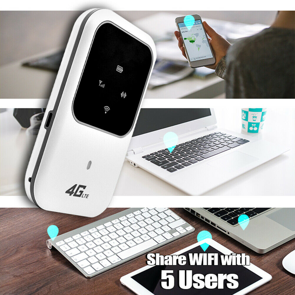 Enrutador WiFi portátil móvil inalámbrico 4G LTE de 100Mbps, punto de acceso de módem MIFI de 2100mAh