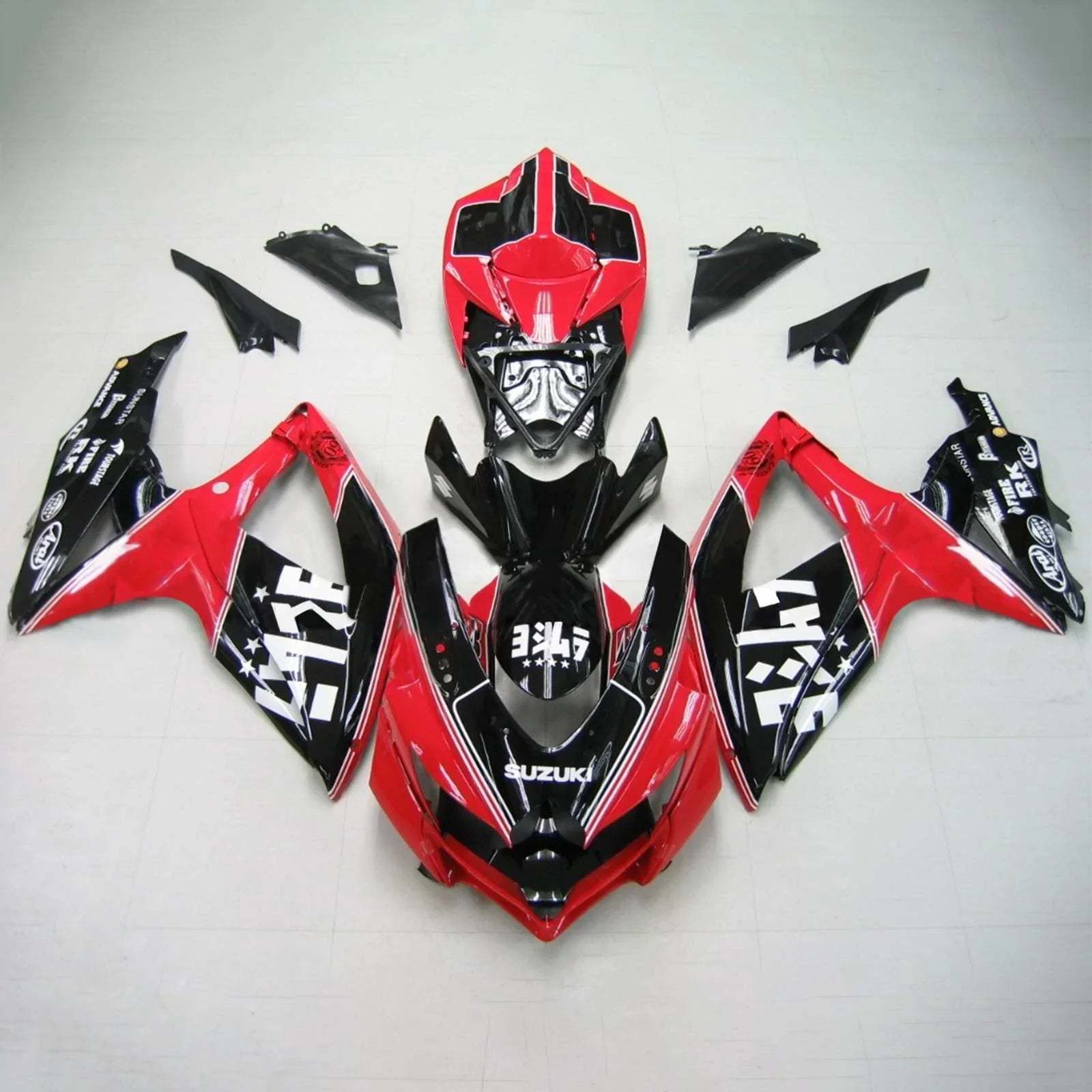 Amotopart Suzuki GSXR 600/750 2008-2010 ABS kunststof carrosseriekuipset K8