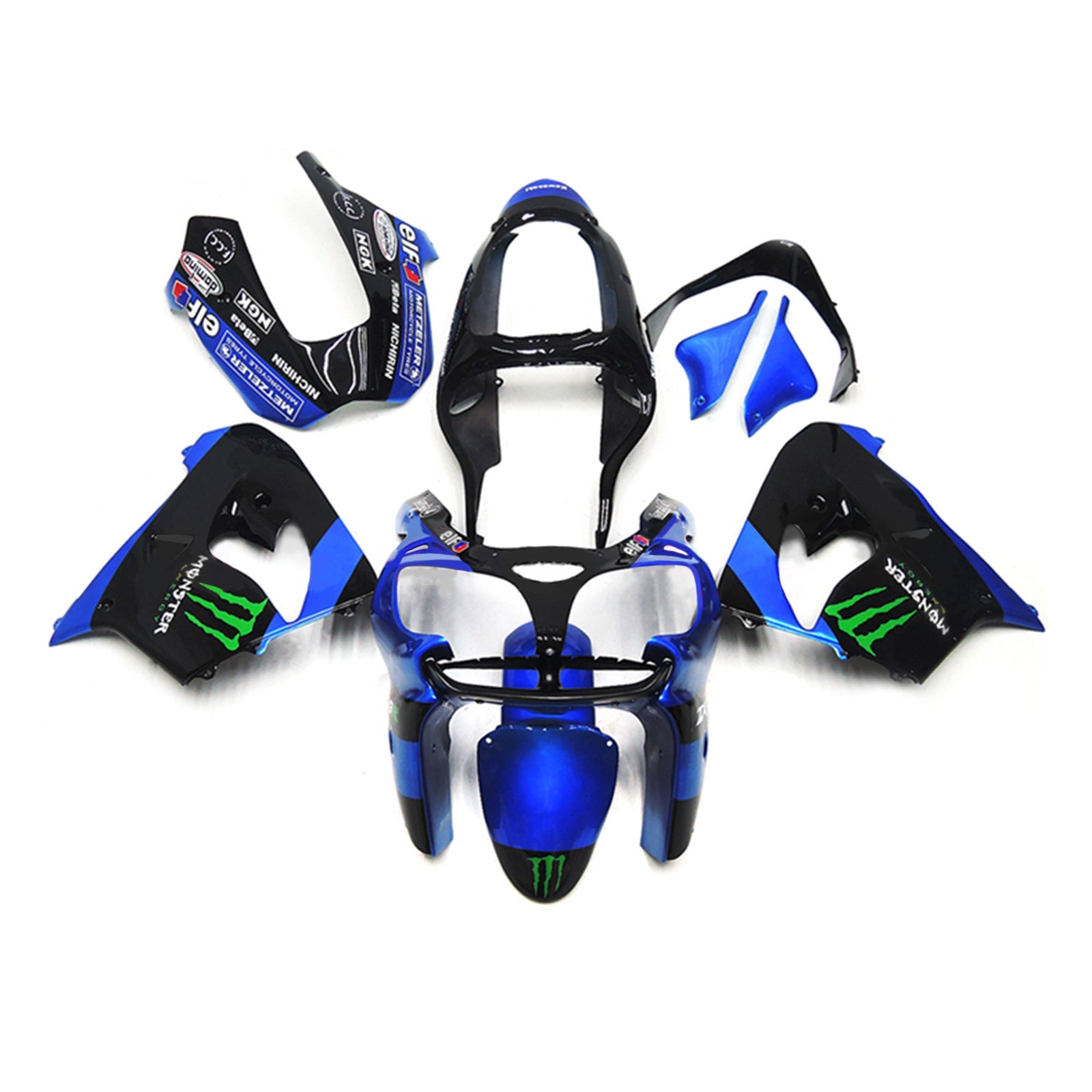 Amotopart Kawasaki ZX9R 2002-2003 ABS kunststof carrosseriekuipset