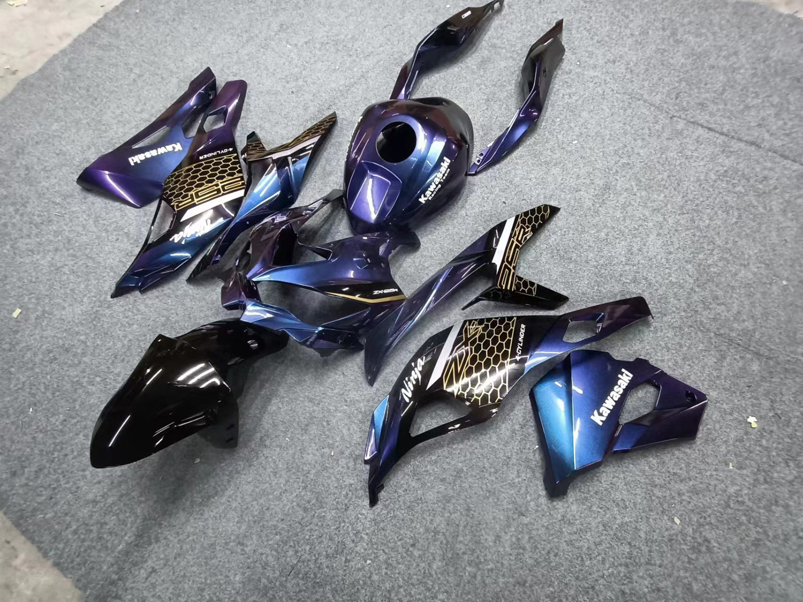 Amotopart Kawasaki Ninja ZX-25R 2020-2021 Zestaw owiewek Nadwozie ABS