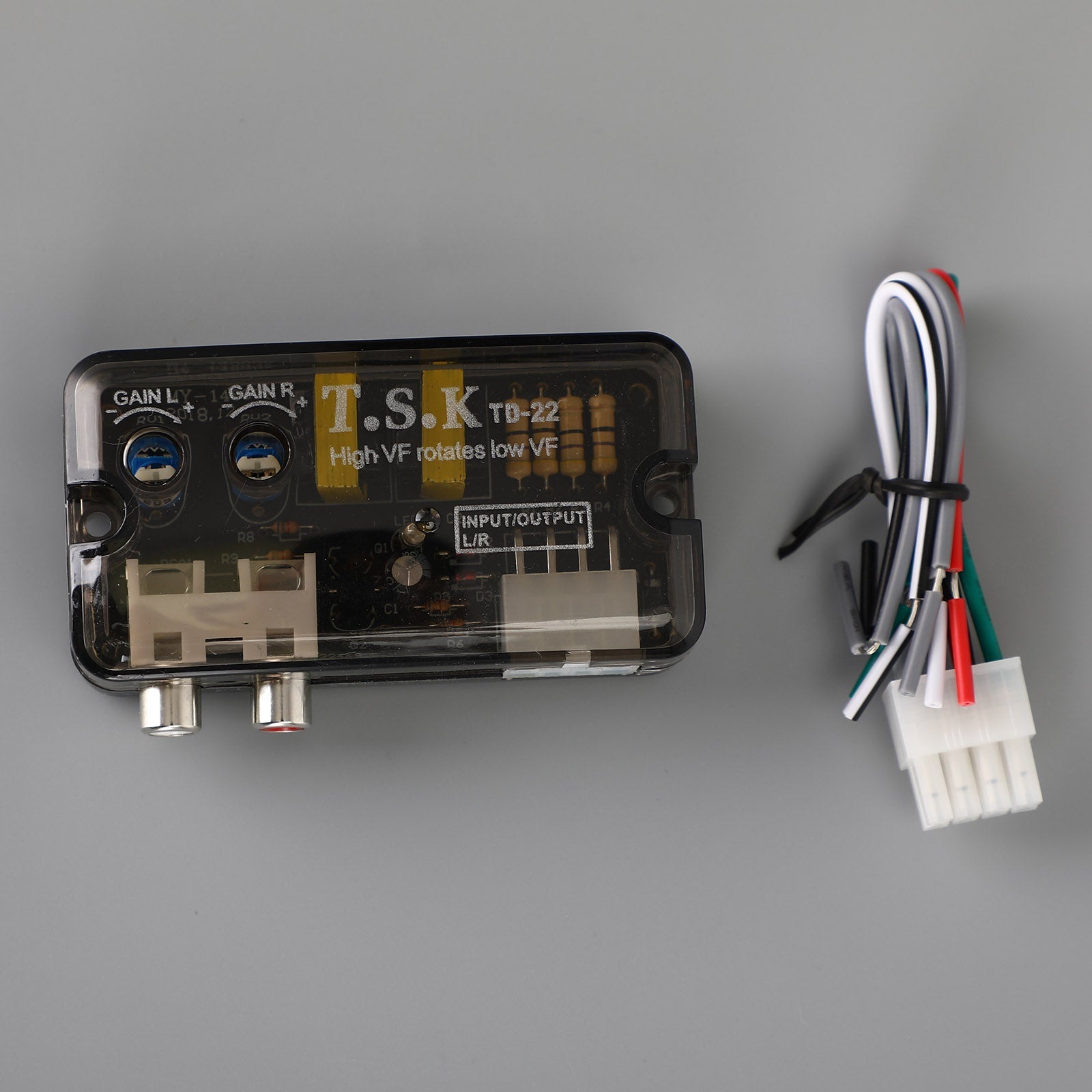 12V Td-22 Rca Stereo hoog naar laag converter Stereo luidsprekerniveau-adapter