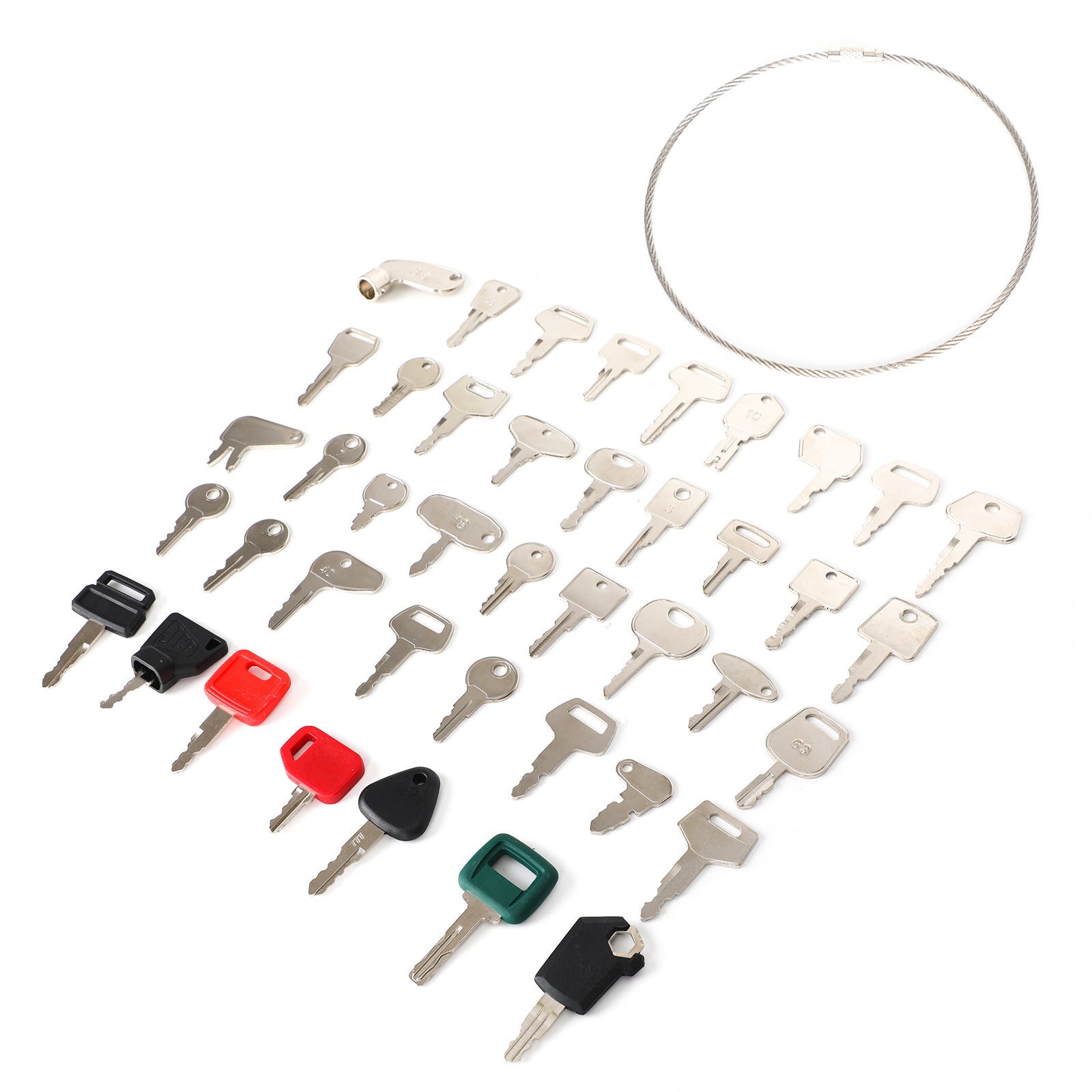 42 Zestaw kluczyków zapłonowych do ciężkiego sprzętu budowlanego do obudowy KOMATSU JD JCB Kubota