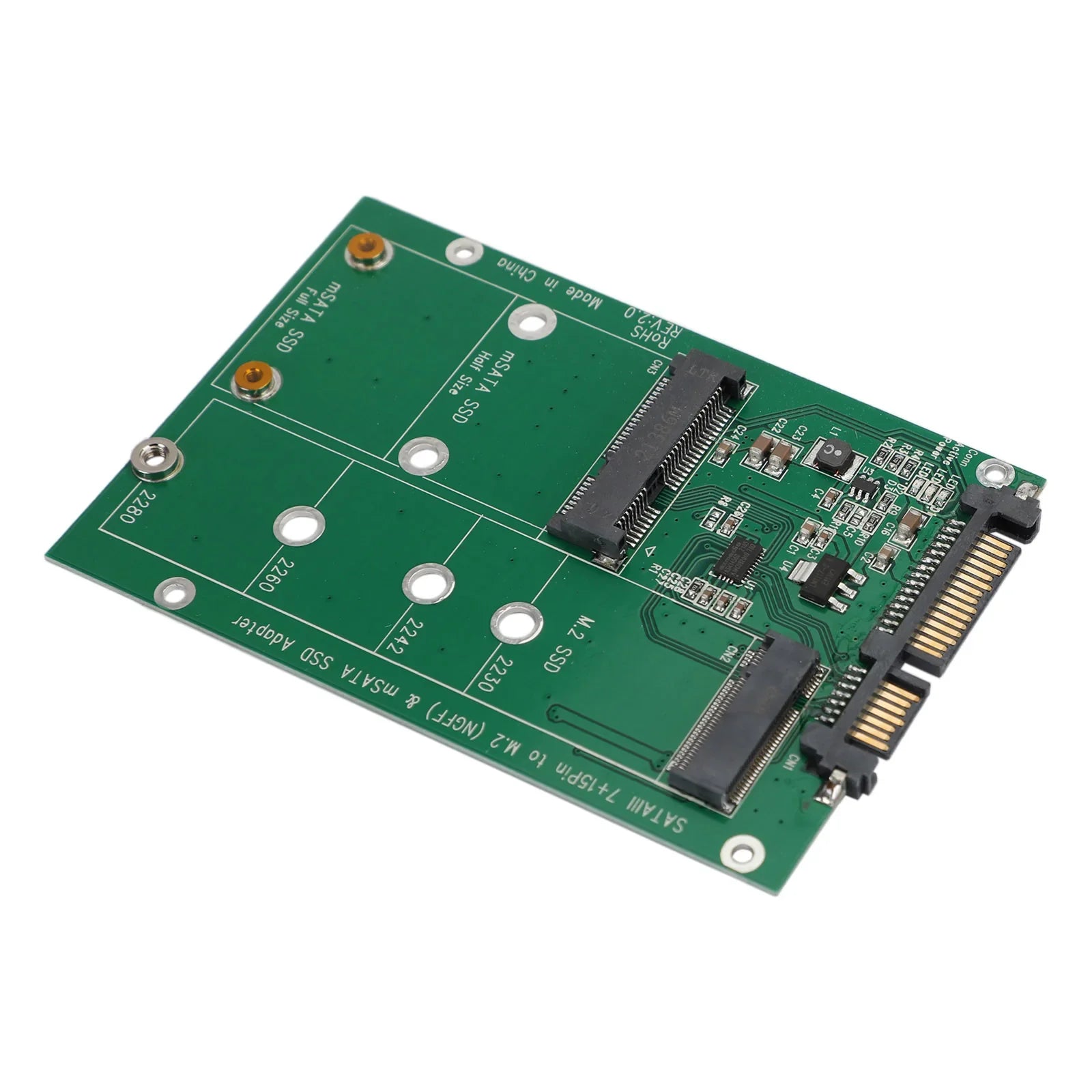 Disque dur SSD M.2 NGFF mSATA vers adaptateur SATA 3 convertisseur de carte PCI-E