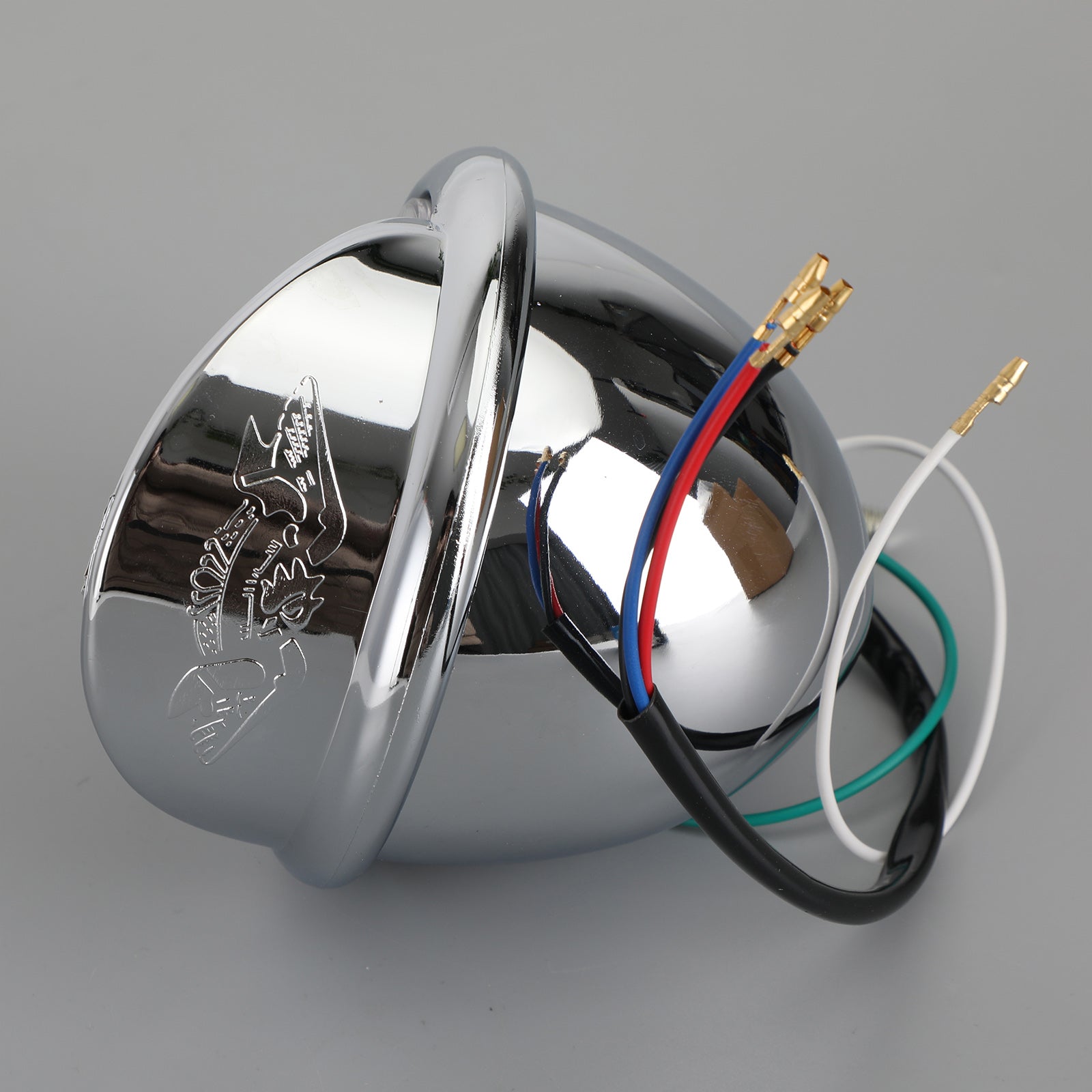 5-calowy reflektor motocyklowy Chrome efekt aureoli DRL do niestandardowego roweru typu Generic Cafe Racer