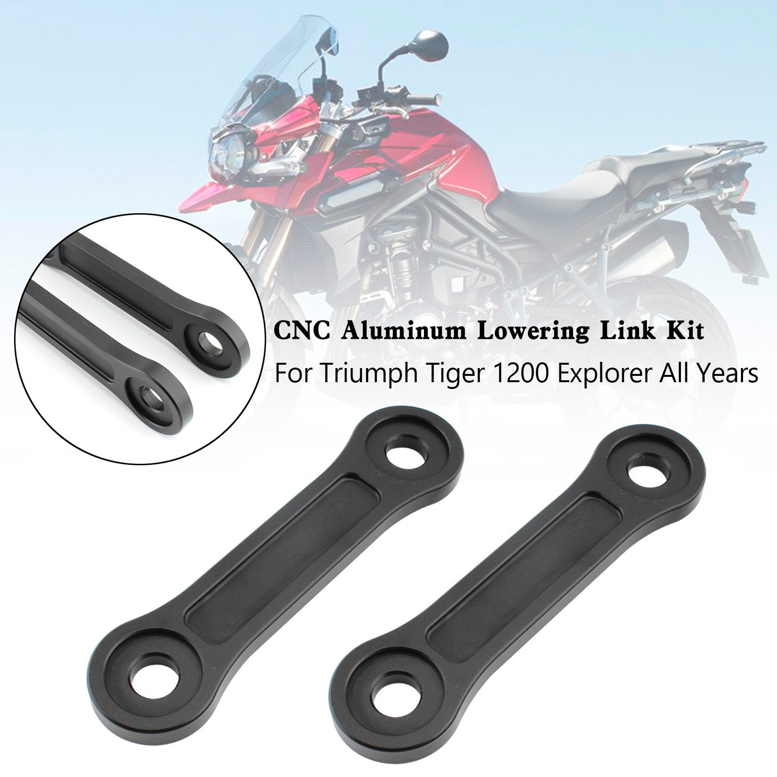 Kit de enlace de descenso de aluminio CNC para todos los años Tiger 1200 Explorer de 20 mm