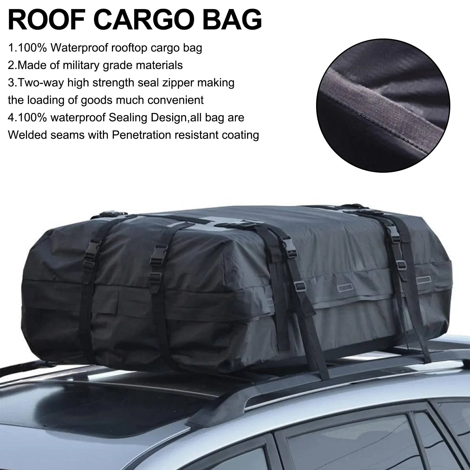 Sac étanche pour porte-bagages de toit de voiture, sac de transport de bagages, sac cube avec tapis antidérapant