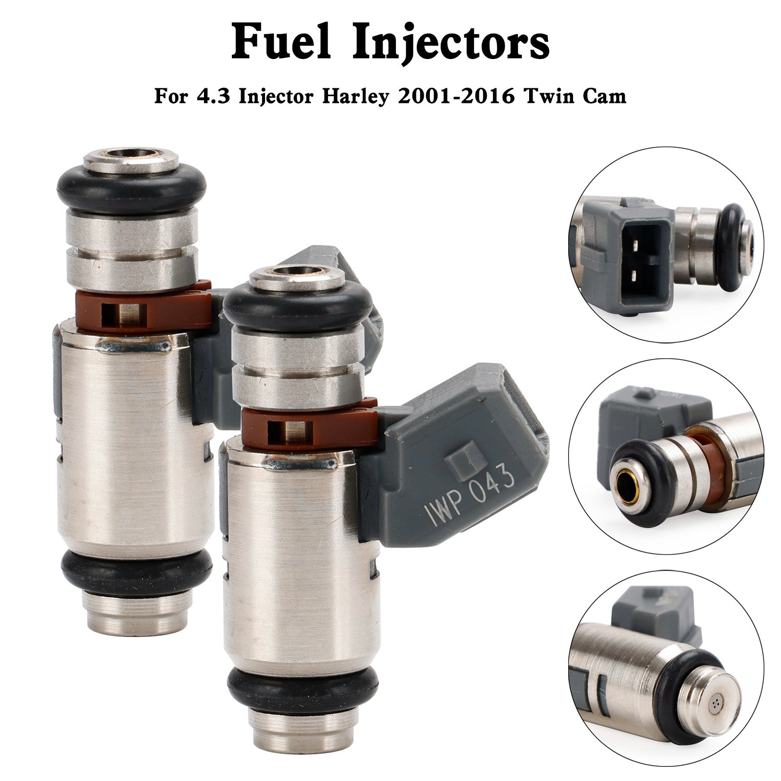 Inyector de combustible 2 uds 27609-01B para inyector de leva gemela 4,3 Harley 2001-2016