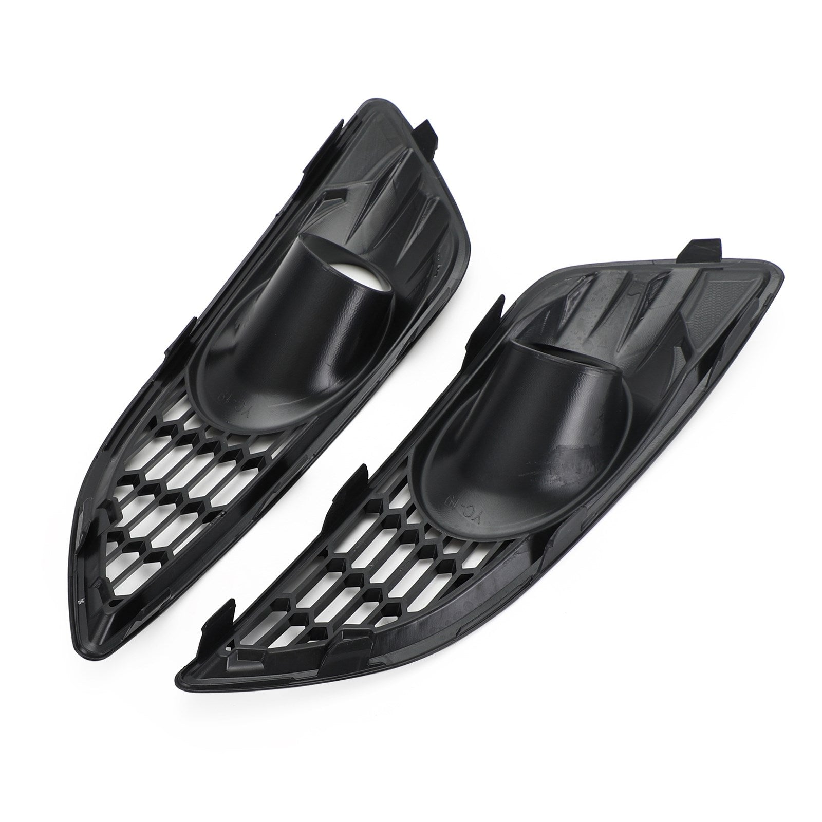 Paar glanzend zwarte grille mistlamplampafdekking voor Ford Fiesta 2013-2017 Generic