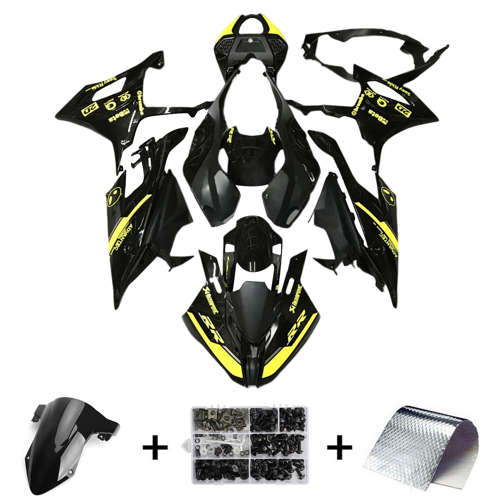 Amotopart BMW M1000RR S1000RR 2019-2022 Kuipset Carrosserie ABS Kunststof