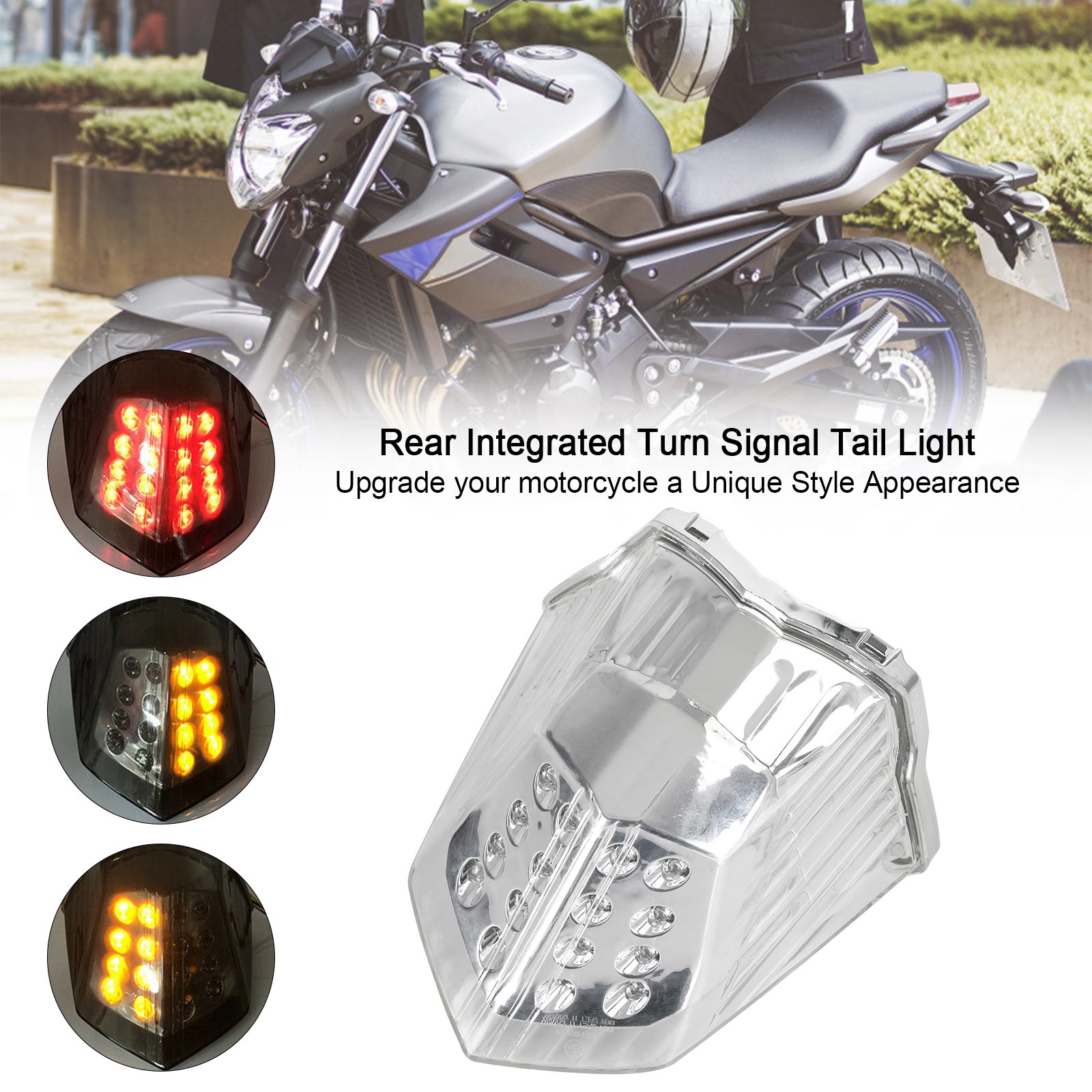 2009-2014 Yamaha Diversion 600 XJ6 FZ6 knipperende geïntegreerde achterste brand