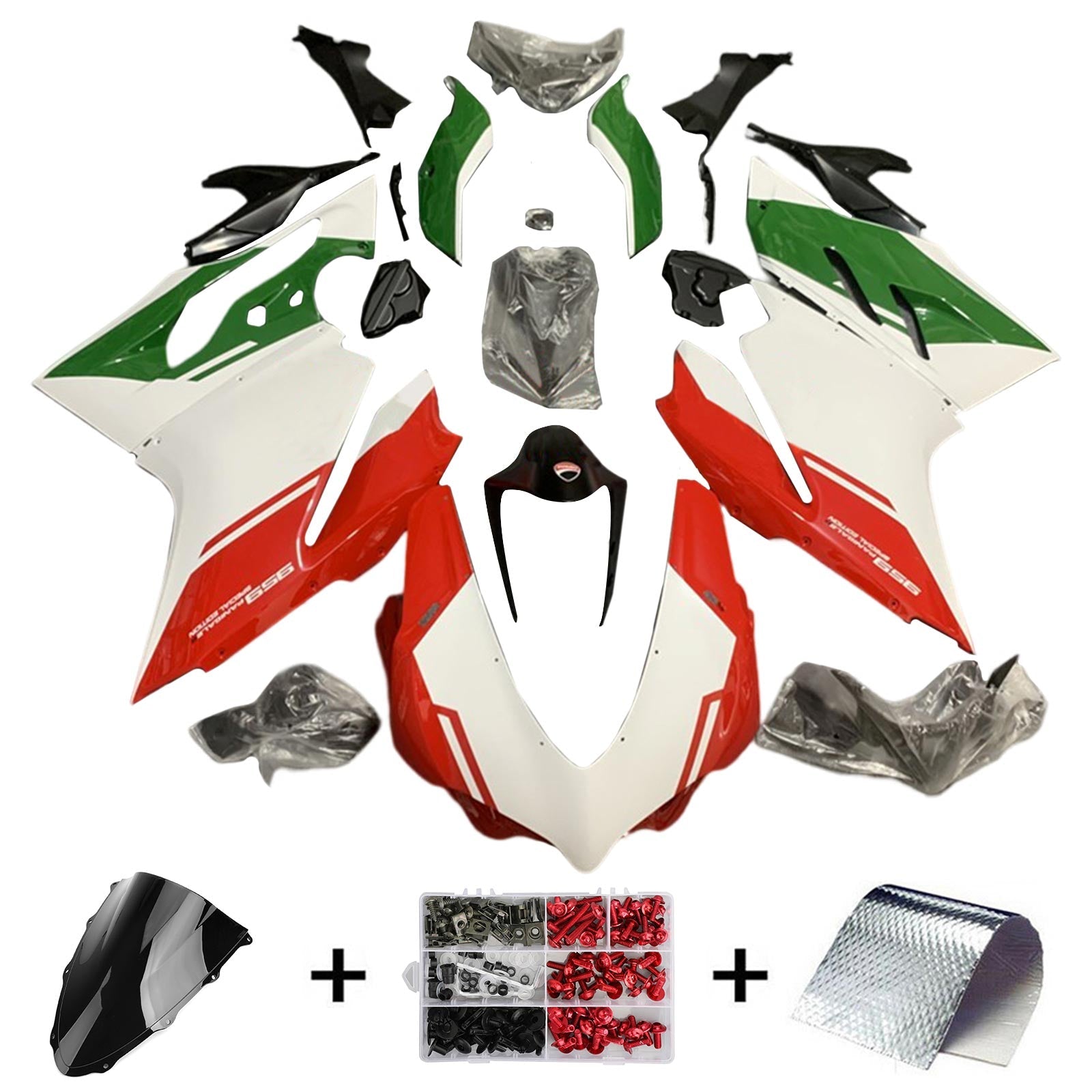 Amotopart Ducati 1299 959 2015-2020 Kit Carénage Carrosserie Plastique ABS