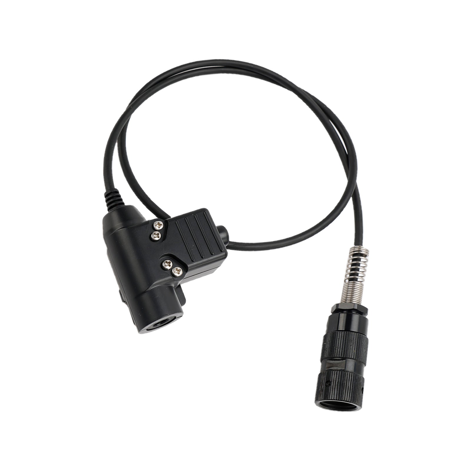 Cuffie con microfono tattico per gola con spina grande da 7,1 mm per radio AN/PRC-152 AN/PRC-148 U329