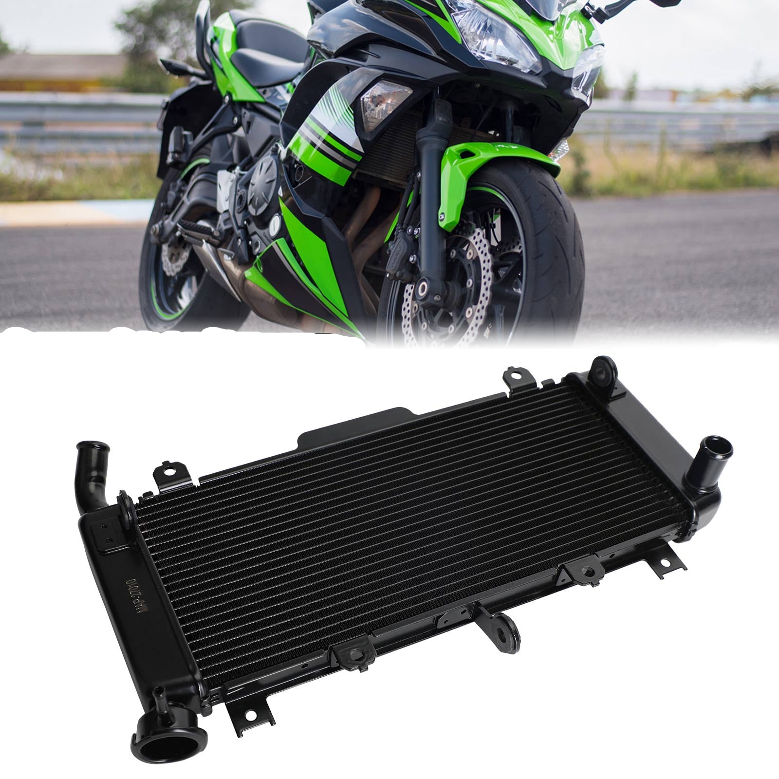 Hladilni hladilnik hladilnika, primeren za Kawasaki ninja 650 Z650 ER650 2017-2021 generic