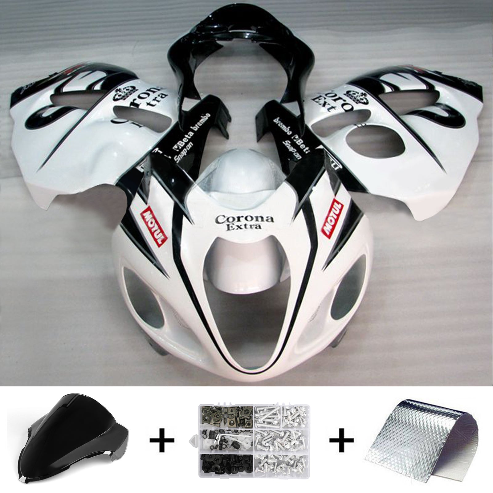 Amotopart Suzuki Hayabusa GSX1300R 1999-2007 Kit de carénage carrosserie plastique ABS