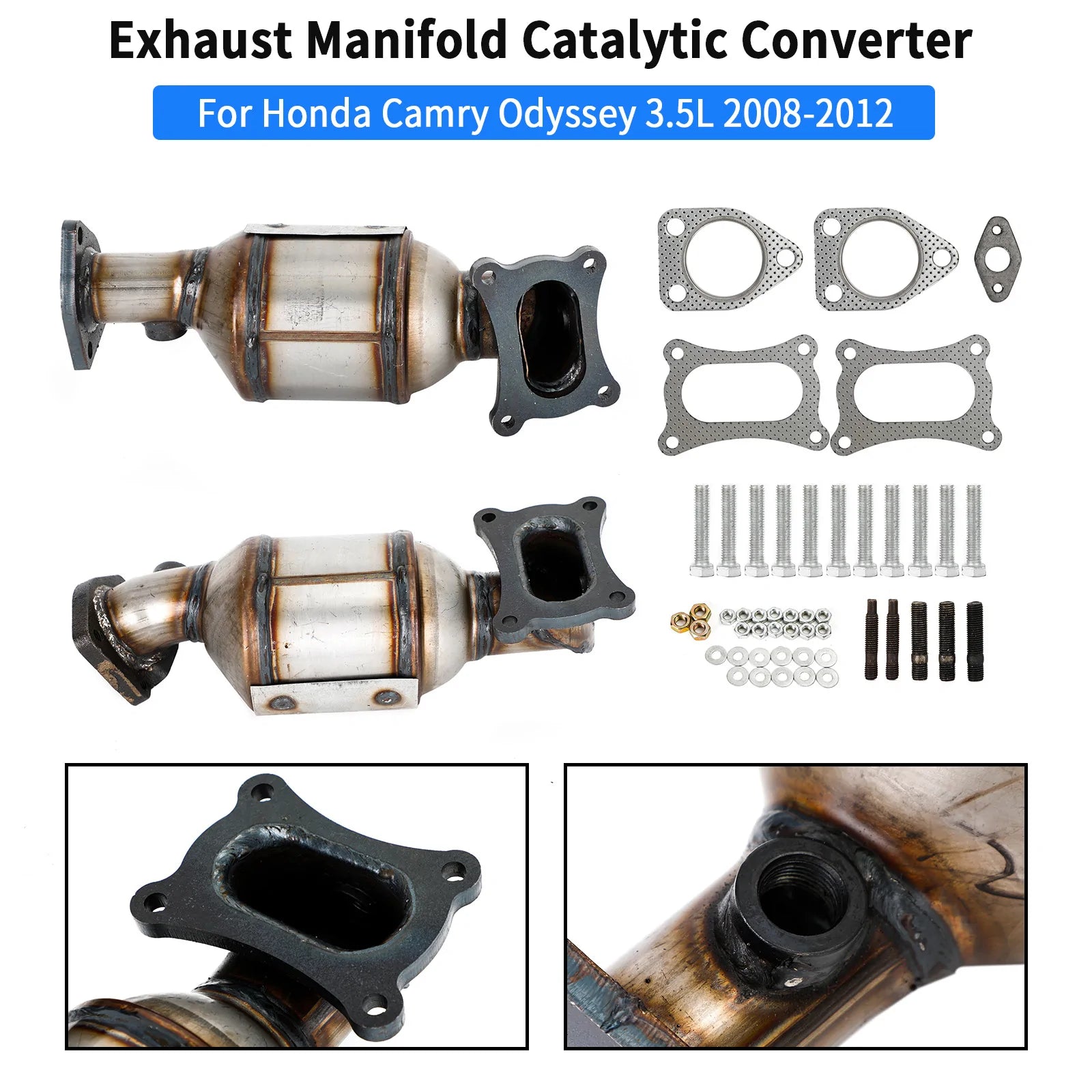 Honda Odyssey 3.5L 2011-2015 Kit de convertisseurs catalytiques avant gauche et droit 45131 45132