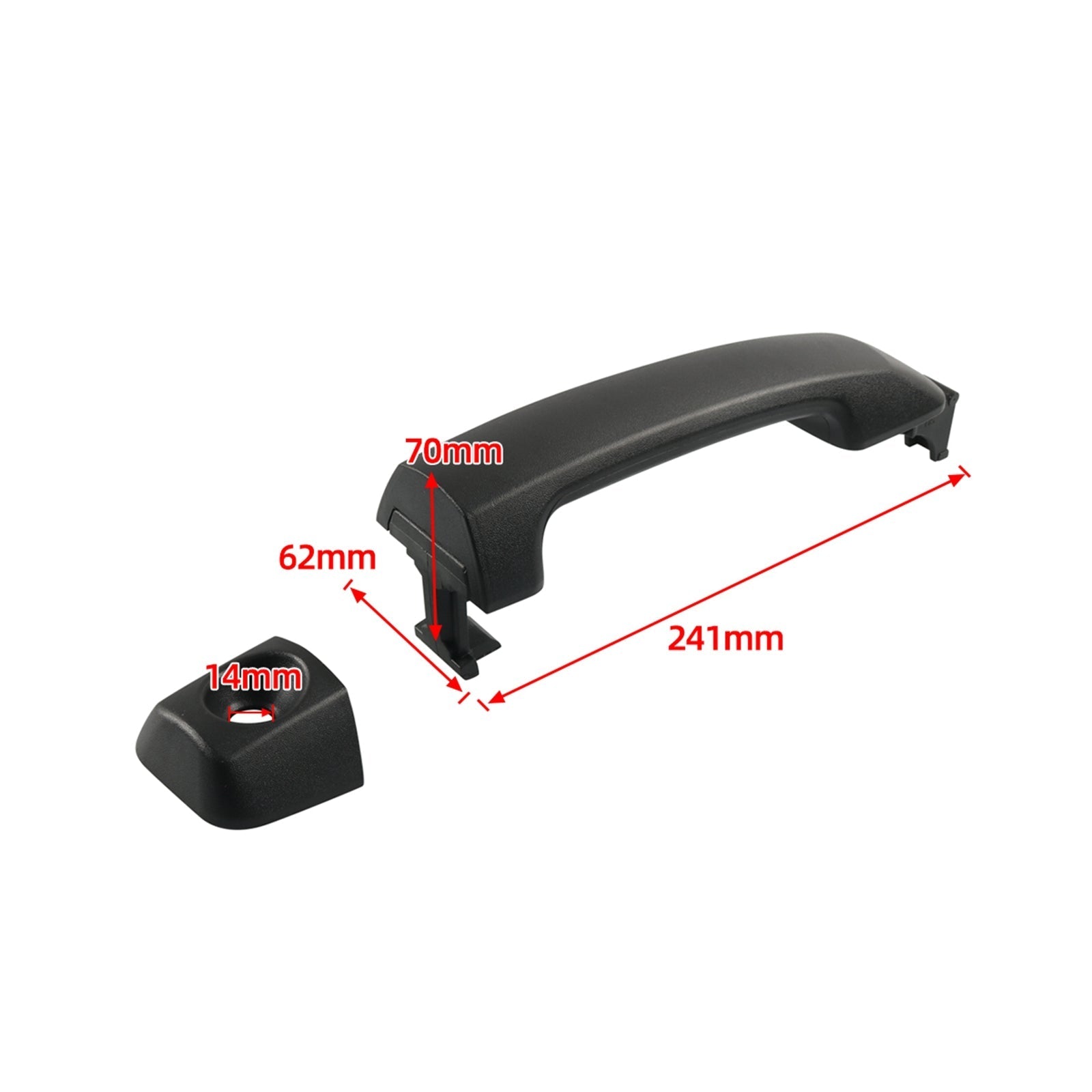 2x poignée de porte extérieure noire 69210-0C010 pour Toyota FJ CRUISER 07-14/Tundra 07 générique