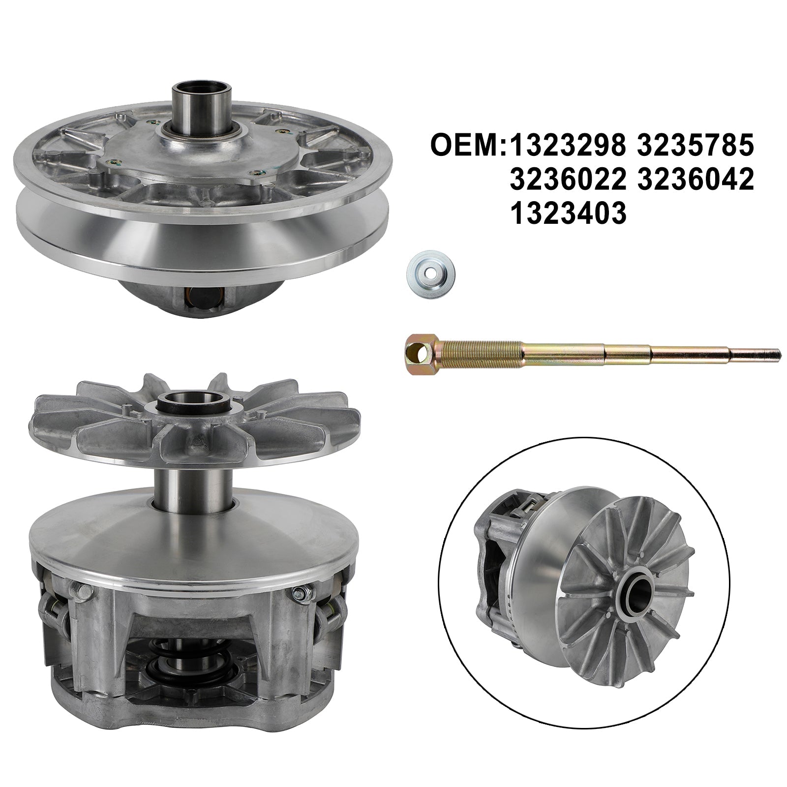 Polaris RZR General 1000 1323298 3235785 Juego completo de poleas de variador de embrague