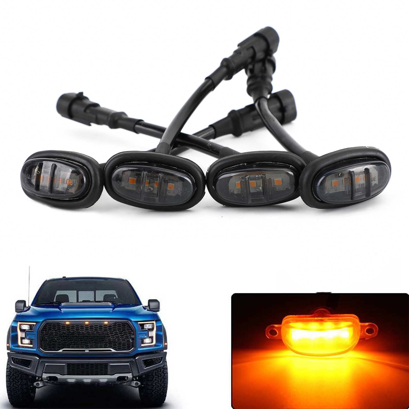 4 pezzi LED di luce del tasto per ruote bapmic è adatto per Ford F-150 Raptor 2017-2019 Generico