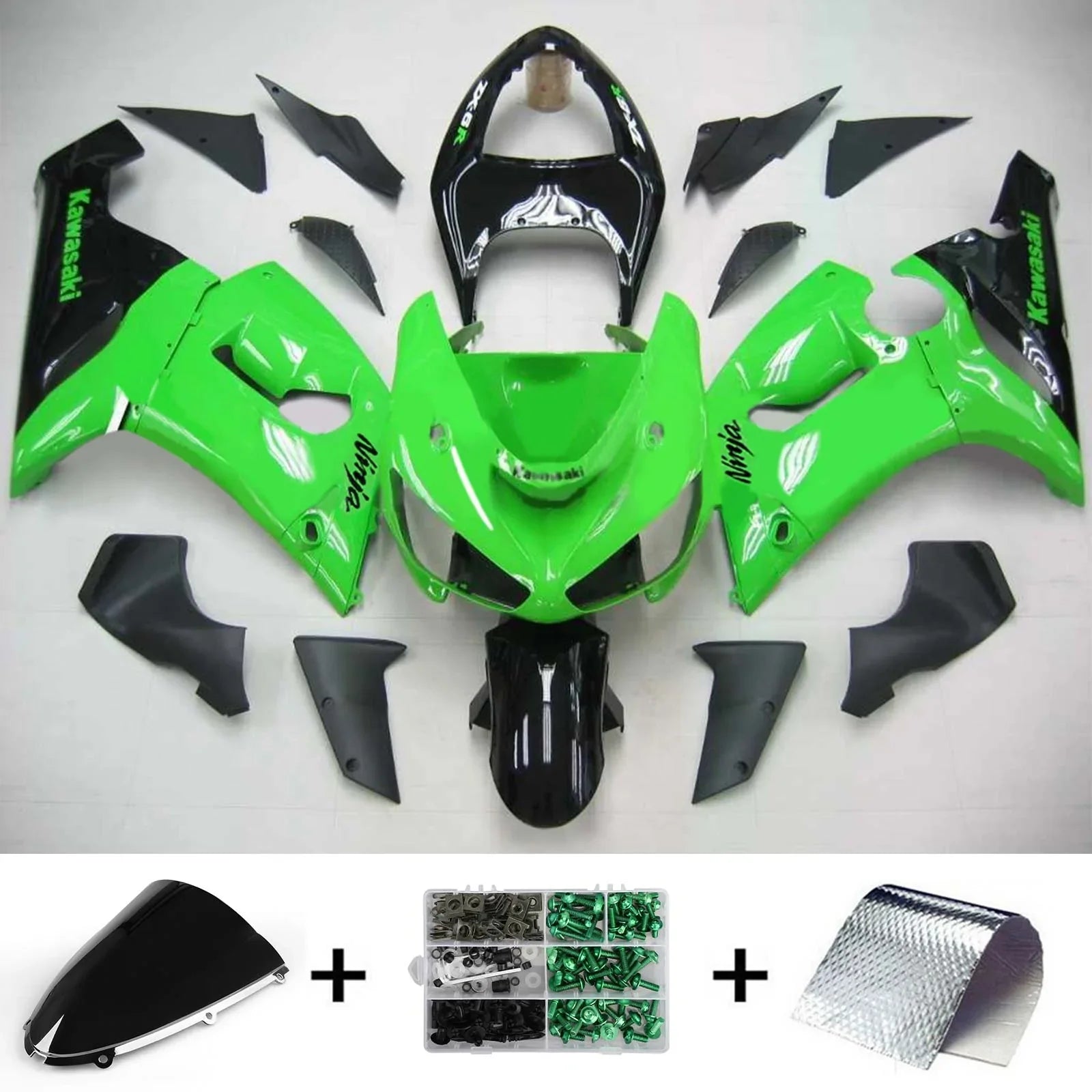 Amotopart Fairing Zestaw dla Kawasaki ZX6R 636 2005-2006 Ogólny